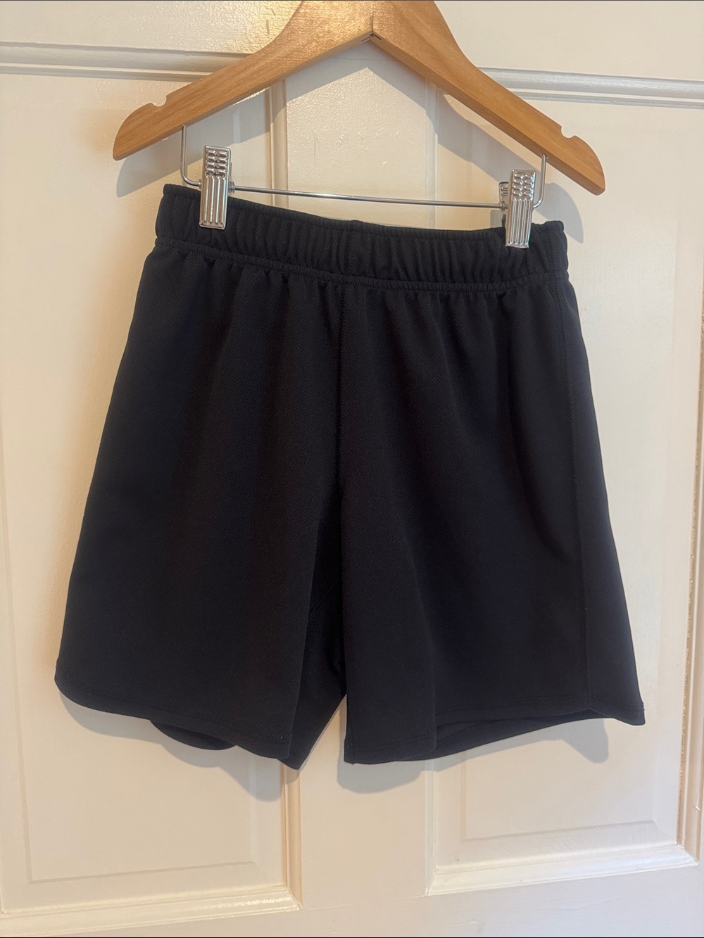 Lands' End Black Athletic Elastic-Waist Uniform Shorts size L 10-12